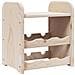 Portabottiglie Con Ripiano 33x25x37cm In Legno Massello Di Pino - Foto miniatura 6