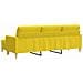 Divano a 3 Posti con Poggiapiedi Giallo Chiaro 210cm in Tessuto - Foto miniatura 5