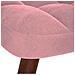 Poltrona a Dondolo con Poggiapiedi Rosa in Velluto - Foto miniatura 9