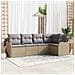 Set di Divani da Giardino  5 Pezzi con Cuscini Beige Rattan Sintetico, Divano da Giardino 2 Posti  con Cuscini Beige Rattan Sintetico - Foto miniatura 2