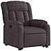 Poltrona Alzapersona Reclinabile Marrone Scuro in Tessuto - Foto miniatura 3