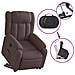 Poltrona Alzapersona Reclinabile Marrone Scuro in Tessuto - Foto miniatura 5