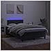 Letto a Molle con Materasso e LED Nero 120x190 cm in Velluto - Foto miniatura 4
