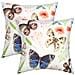 Set Di 2 Copricuscini 40x40 Cm Con Disegno Di Farfalla - Foto miniatura 4
