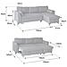 Divano Letto Angolare Logan 3 Posti Grigio Screziato - Foto miniatura 2