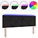 Testiera LED con luci a strisce a LED Nero 160 cm Velluto - Foto miniatura 3