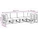 Set Divano da Giardino con cuscino 5 pcs Nero Alluminio - Foto miniatura 8