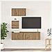 Set mobile TV 4 pcs rovere artigianale 60 x 30 x 30 cm - Foto miniatura 2