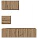 Set mobile TV 4 pcs rovere artigianale 60 x 30 x 30 cm - Foto miniatura 7
