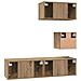 Set mobile TV 4 pcs rovere artigianale 60 x 30 x 30 cm - Foto miniatura 9
