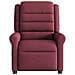 Poltrona Massaggiante Reclinabile Elettrica Rosso Vino Tessuto - Foto miniatura 5