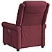 Poltrona Massaggiante Reclinabile Elettrica Rosso Vino Tessuto - Foto miniatura 7