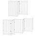 Cancello Cani Porta Pieghevole Bianco 9 Pannelli 450 cm Pioppo - Foto miniatura 3