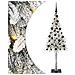 Albero di Natale con 150 LED Bianco 150 cm PE e Acciaio - Foto miniatura 1