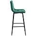Sgabello da bar TEOTO in velluto verde scuro con gambe in acciaio nero x1 - Foto miniatura 3