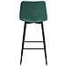 Sgabello da bar TEOTO in velluto verde scuro con gambe in acciaio nero x1 - Foto miniatura 4