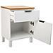 Comodino In Legno Con 1 Cassetto E 1 Anta 45x35x60h Cm - Foto miniatura 6
