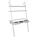 Scaffale Da Scrivania In Metallo Bianco 107x45x188h - Foto miniatura 3