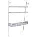 Scaffale Da Scrivania In Metallo Bianco 107x45x188h - Foto miniatura 4