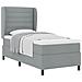 Letto a molle con materasso Grigio chiaro 80 x 200 cm Tessuto - Foto miniatura 1