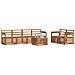 Set divani 7 pcs Naturale Legno di Acacia Massello - Foto miniatura 3