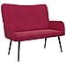 Sofa a Due Posti Rosso vino 115 x 61 x 87 cm Velluto - Foto miniatura 1