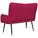 Sofa a Due Posti Rosso vino 115 x 61 x 87 cm Velluto - Foto miniatura 6