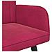 Sofa a Due Posti Rosso vino 115 x 61 x 87 cm Velluto - Foto miniatura 7