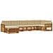 Set di divani da esterno con cuscino 7 pcs Naturale e Beige - Foto miniatura 1