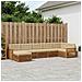 Set di divani da esterno con cuscino 7 pcs Naturale e Beige - Foto miniatura 2