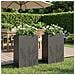 Vaso da giardino 2 pz Nero 50 x 30 x 75 cm - Foto miniatura 2