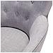 Poltrona Grigia Da Soggiorno Imbottita In Tessuto - Angen - Foto miniatura 20
