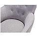 Poltrona Grigia Da Soggiorno Imbottita In Tessuto - Angen - Foto miniatura 16
