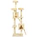 Albero Per Gatti Con Tiragraffi In Sisal 170 Cm Beige - Foto miniatura 3