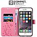 Custodia Compatibile Con Apple Iphone 6 / Iphone 6s In Rosa Fiore - Coperchio Protettivo In Design Floreale Con Chiusura Magnetica, Funzione Stand E Slot Per Carte - Foto miniatura 2