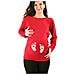 Piedi Di Bebè Con Il Cuore - Premaman Abbigliamento Donna Magliette Premaman T-shirt Divertente Gravidanza - Maniche Lunghe Maternità (rosso Vinaccia, Small)  - Foto miniatura 1