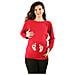 Piedi Di Bebè Con Il Cuore - Premaman Abbigliamento Donna Magliette Premaman T-shirt Divertente Gravidanza - Maniche Lunghe Maternità (rosso Vinaccia, Small)  - Foto miniatura 2
