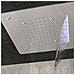 Soffione Doccia Led A Soffitto Installazione Da Incasso Con Cascata Acciaio Inox Quadro - Foto miniatura 2