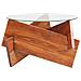 Tavolino Da Caff 60 Cm In Legno Massello Di Acacia - Foto miniatura 2