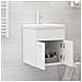 Mobile Bagno con Lavabo Integrato Bianco in Legno Multistrato - Foto miniatura 3