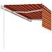 Tenda Retrattile Automatica Con Parasole 4,5x3m Arancio Marrone - Foto miniatura 8