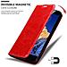 Custodia Compatibile Con Zte Nubia N1 In Rosso Mela - Coperchio Protettiva Con Chiusura Magnetica, Funzione Stand E Tasca Per Le Carte - Foto miniatura 7