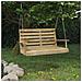 Panchina a Dondolo 110 cm in Legno di Pino Impregnato - Foto miniatura 1