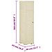 Armadietto In Plastica 40x43x164 Cm Effetto Legno Bianco - Foto miniatura 3