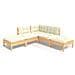 Set Divani da Giardino 5 pz con Cuscini Crema Massello di Pino - Foto miniatura 2