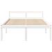 Letto per Anziani Bianco 135x190 cm Double in Legno di Pino - Foto miniatura 4