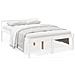 Letto per Anziani Bianco 135x190 cm Double in Legno di Pino - Foto miniatura 1