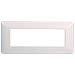 Placca In Plastica 6 Posti Colore Bianco Serie Solar Compatibile Matix - Foto miniatura 1