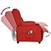 Poltrona Elettrica Reclinabile Massaggio Rosso Vino Similpelle - Foto miniatura 7