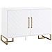 Herringbone Consolle A 2 Ante In Metallo Bianco - Foto miniatura 1